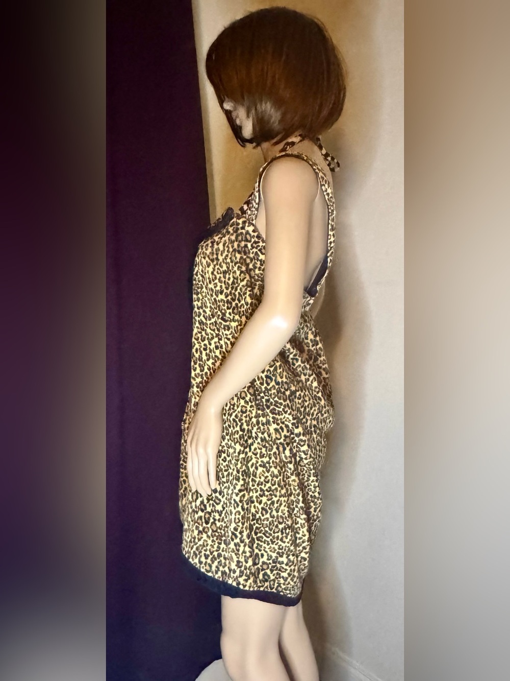 Charter Club Small Leopard Beach Cover-up towel or Bathrobe - Picture 9 of 11